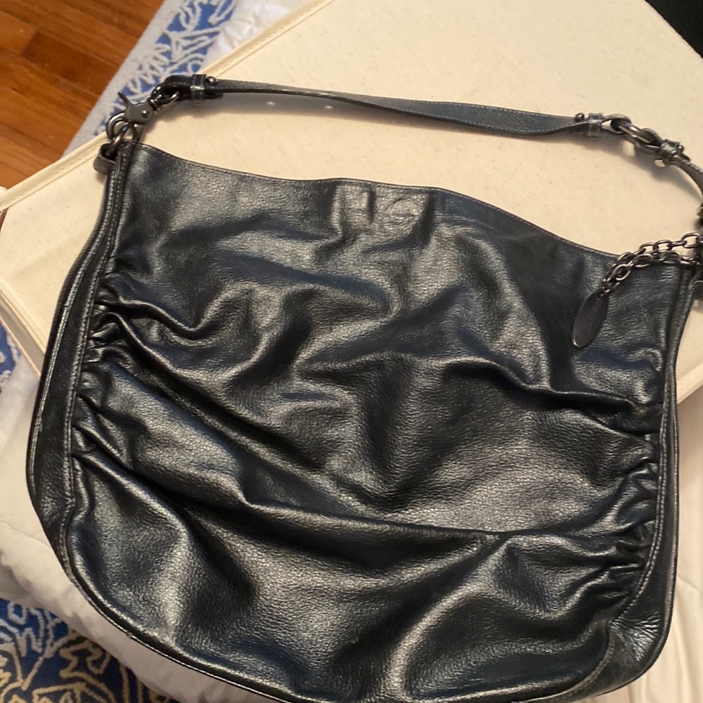 Black Leather Shoulder Purse